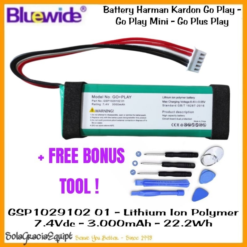Batre / Baterai / Battery Replacement Original HK Harman Kardon Go Play, Go Play Mini, Go+ Play 7.4V