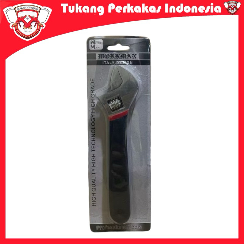Workman kunci inggris 10 inch gagang karet