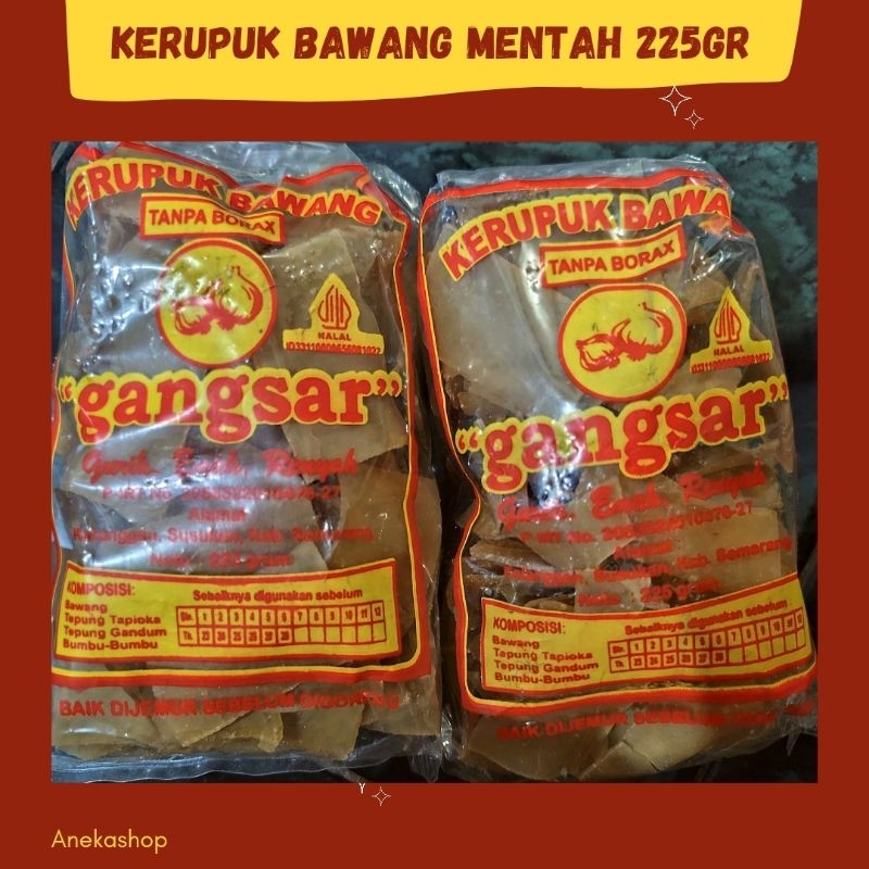 

Kerupuk Bawang Gangsar Tanpa Borax