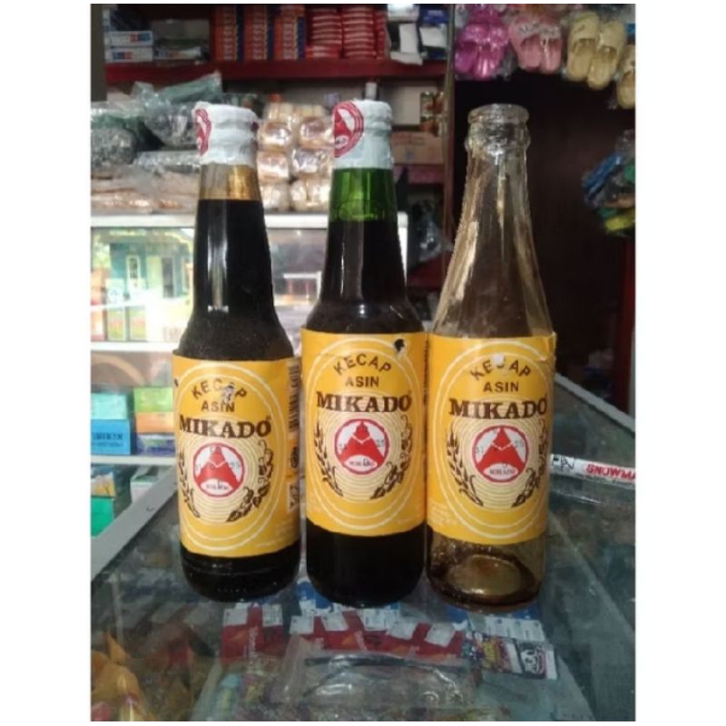 Kecap asin mikado/asli palembang kecap asin mikado botol beling