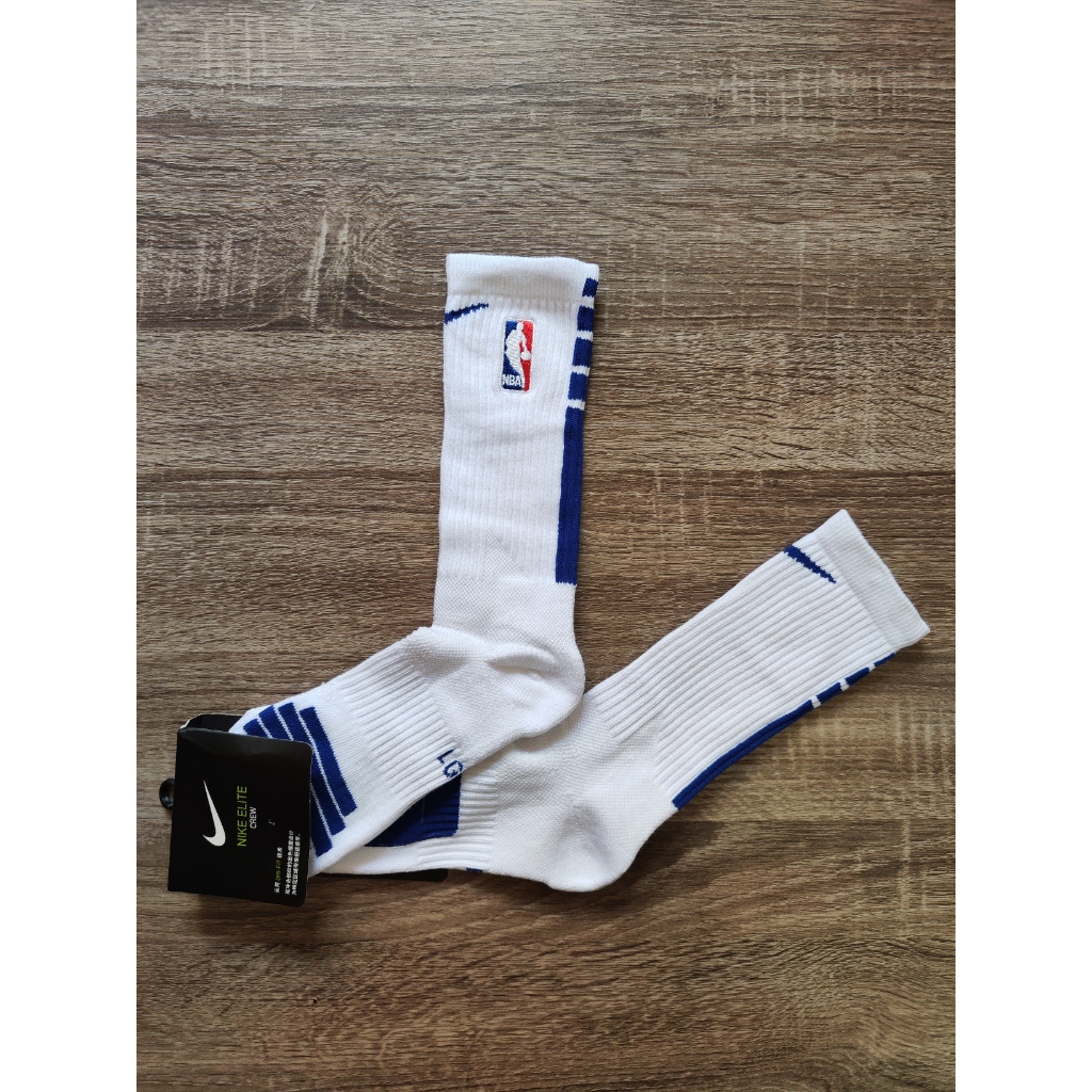 Kaos Kaki NBA Putih Biru - Kaos Kaki Basket Panjang Tebal