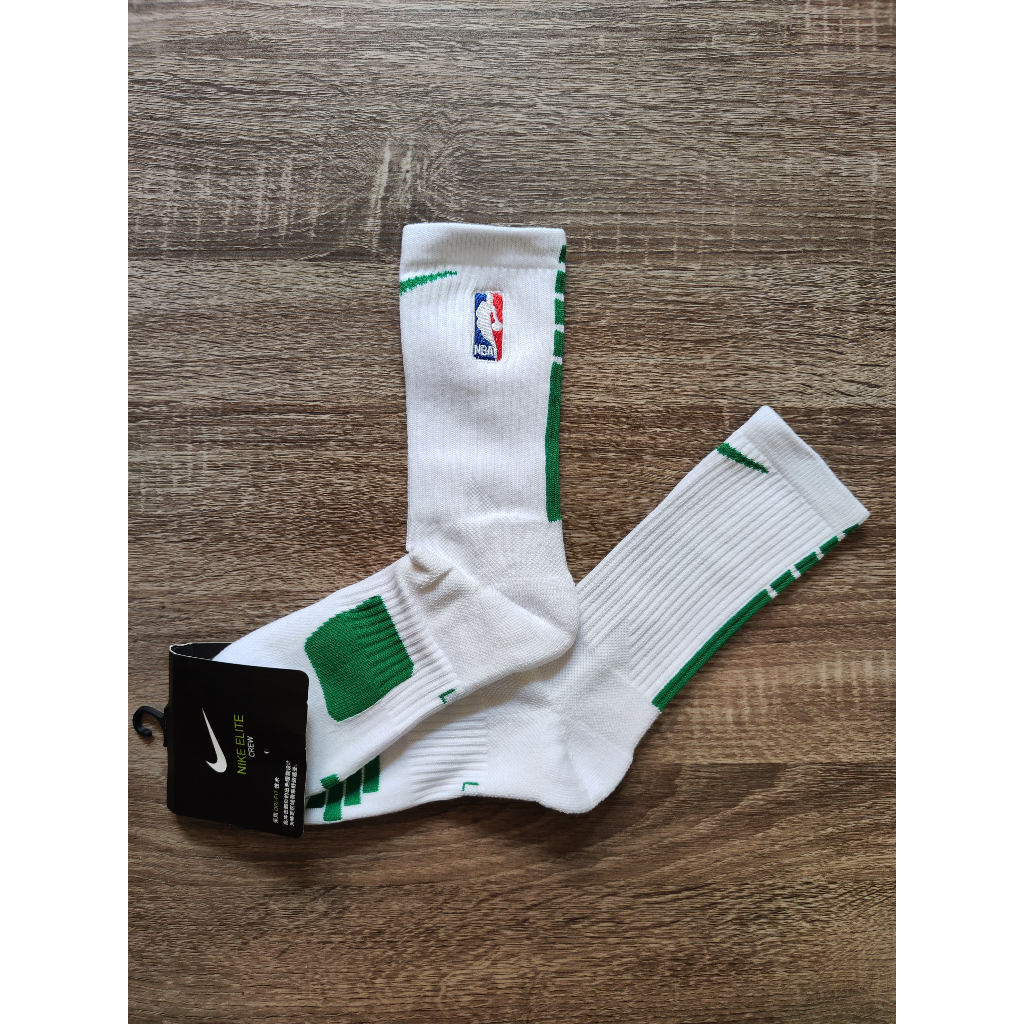 Kaos Kaki NBA Putih Hijau - Kaos Kaki Basket Panjang Tebal
