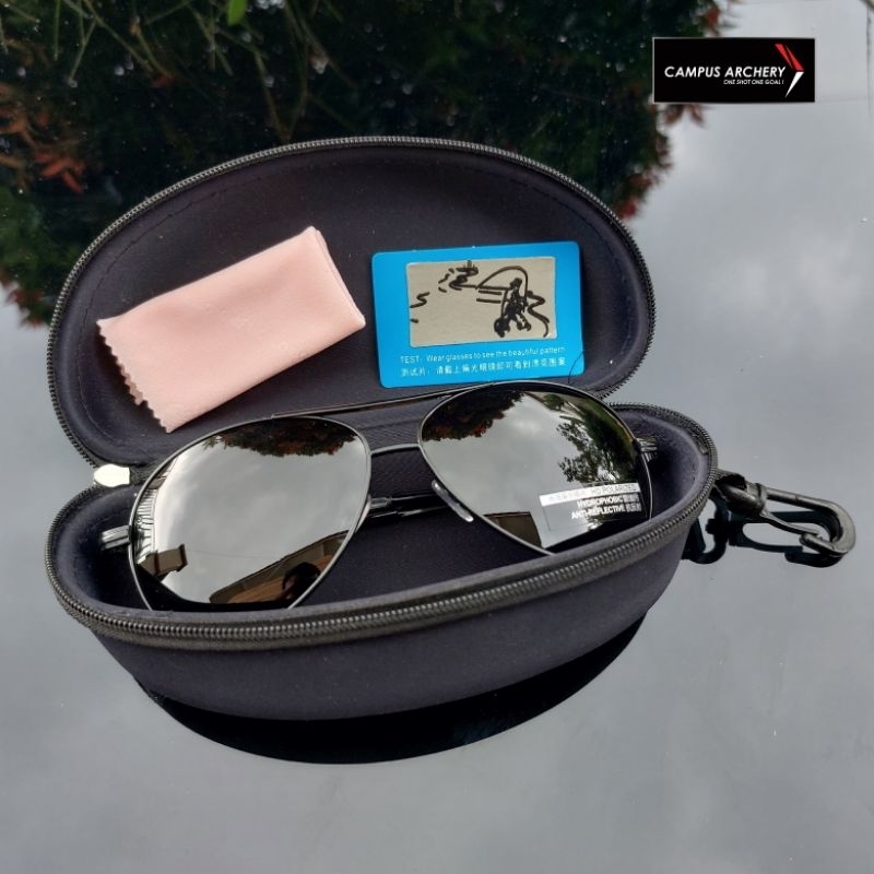 Kacamata Hitam Polarized Lens Paket Lengkap Kacamata Memancing Ikan / Kacamata Paser Ikan / Kacamata
