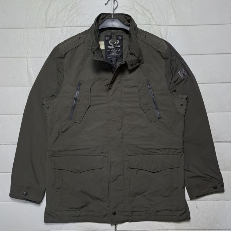 JAKET PARKA UTILITY BY OLZEN OLIVE GREEN SIZE L