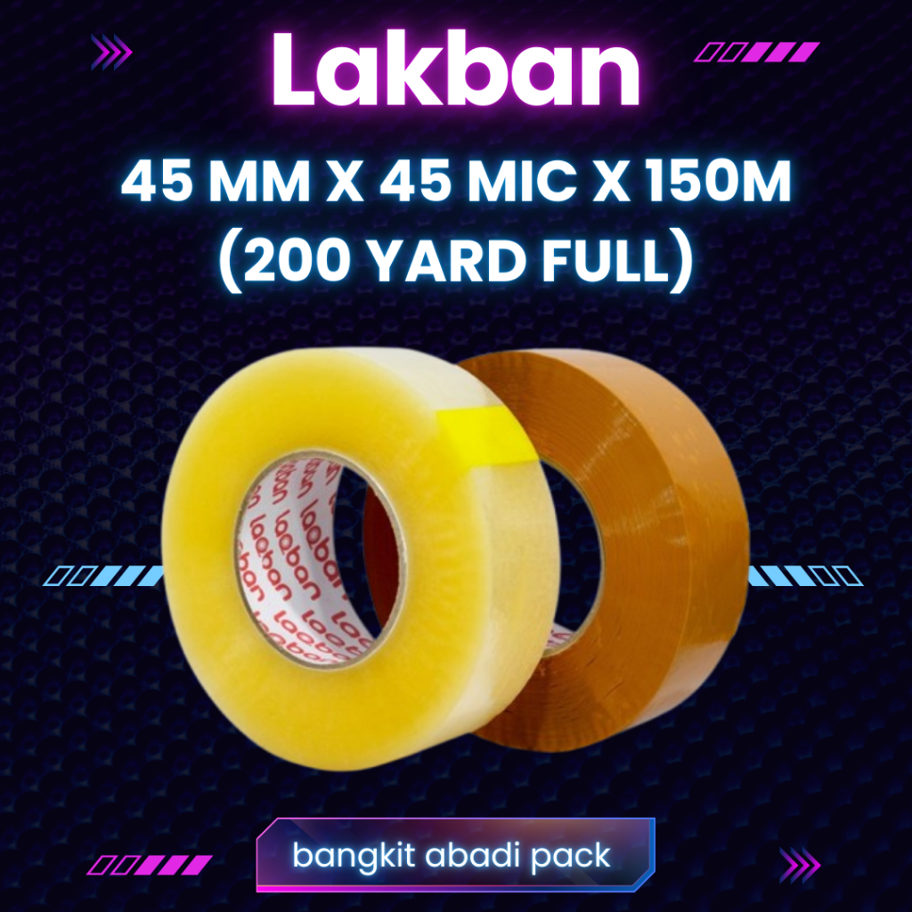 

Lakban Solatip Perekat Packing Serbaguna 200 Yard Full Bening Coklat
