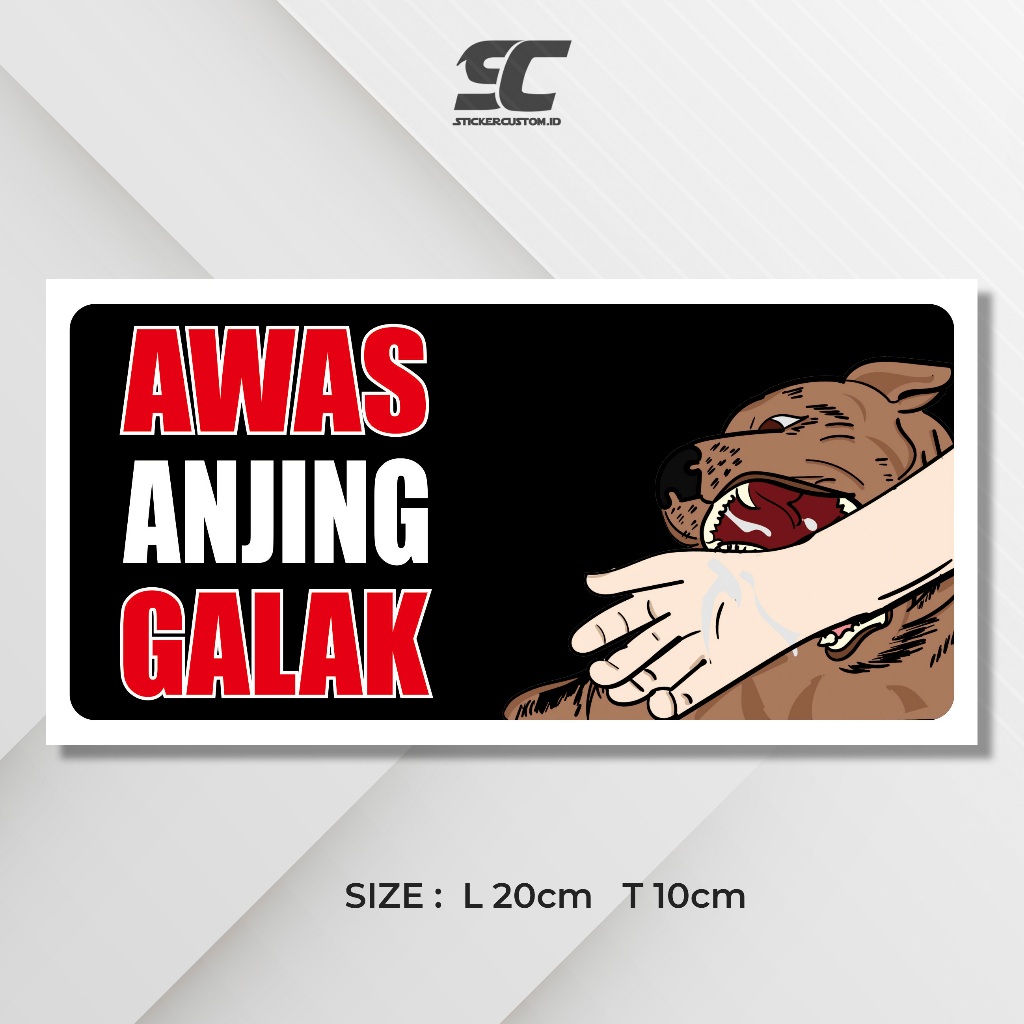 

STIKER AWAS ANJING GALAK