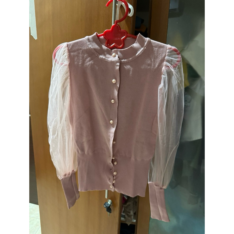 Cardigan Pink Anak Perempuan Wanita Korea Baju Lebaran