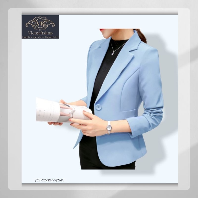 Blazer Wanita Polos Natalan/Blazer Polos Wanita Kantoran/Blazer Polos Wanita Arisan Dan Pormal/Blaze