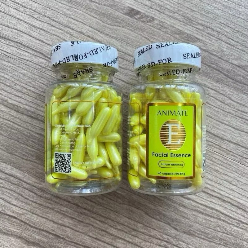Bioaqua Essenve 60 BUTIR Animate  Facial Essence Kapsul Instant Whitening isi 60 Capsules Animate vi