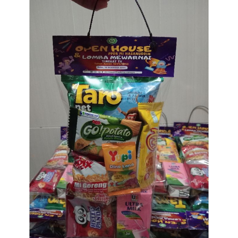 

MURAH!! BINGKISAN SNACK START 5RB ULANG TAHUN/KHITAN/TEDAK SITEN DLL BINGKISAN HADIAH SOUVENIR PACKING LABEL