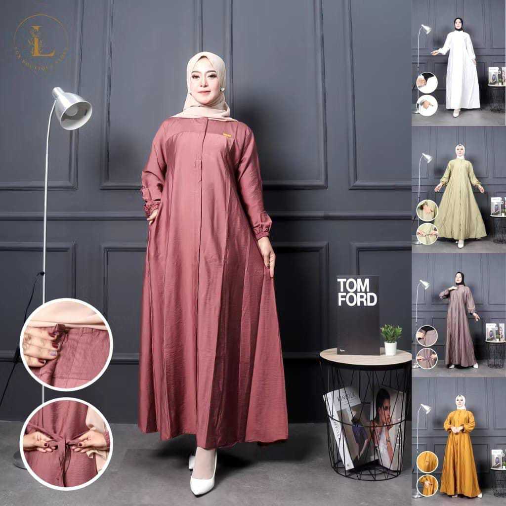 Sabrina Dress Gamis Polos Wanita Simpel Elegan / Gamis kondangan / Gamis jumbo