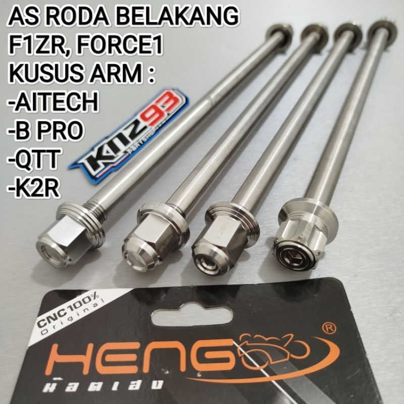 AS RODA BELAKANG FIS R F1ZR FORCE 1 KUSUS ARM AITECH B PRO QTT K2R MODEL TOPI CNC PROBOLT STAINLESS 