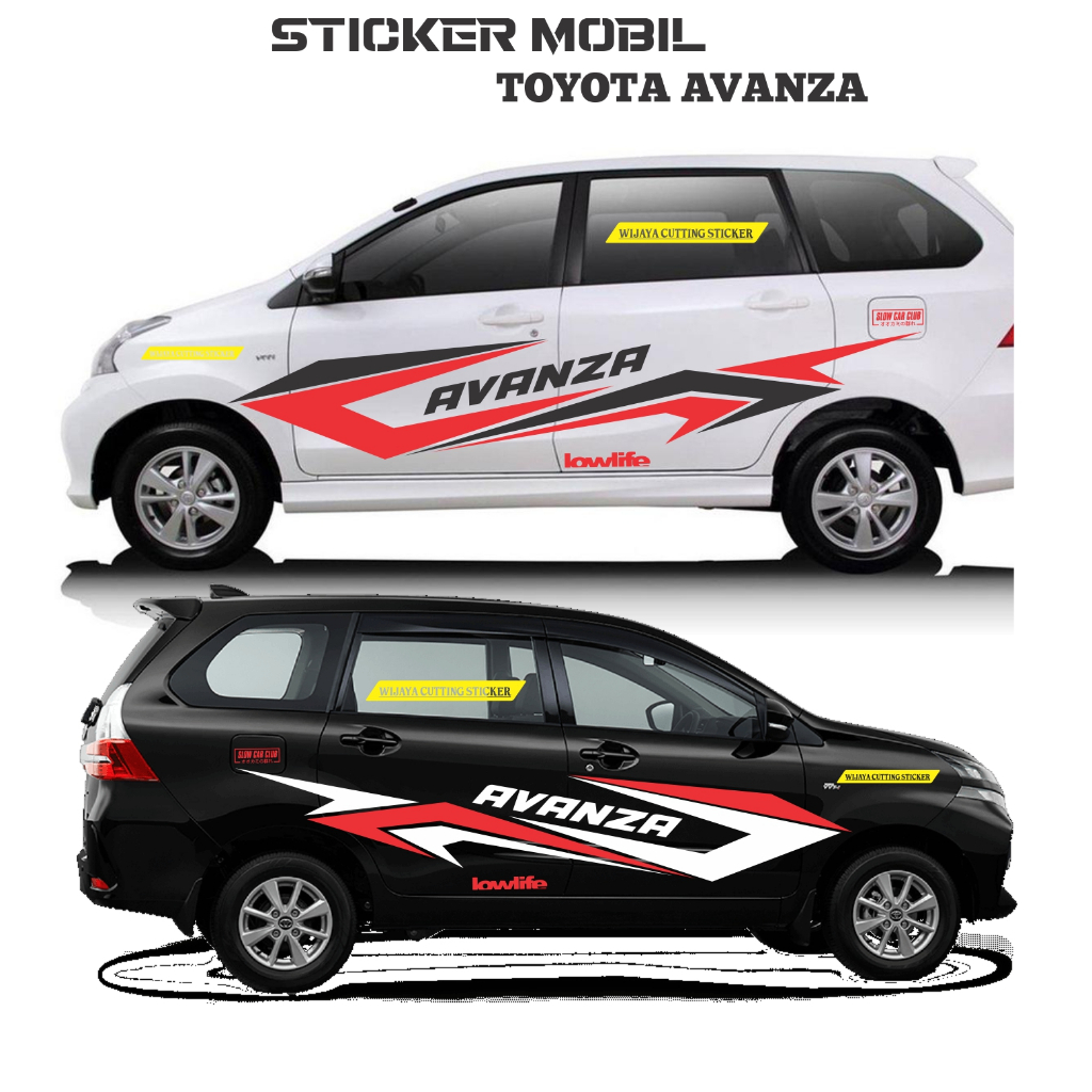 (COD) sticker variasi body samping mobil AVANZA cutting sticker variasi mobil AVANZA