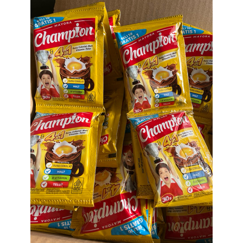 

Energen Champion isi 11 Sachet ( 10 Free 1 ) Expired Aman
