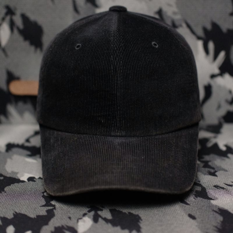 Topi casual CORDUROY POLOS HITAM