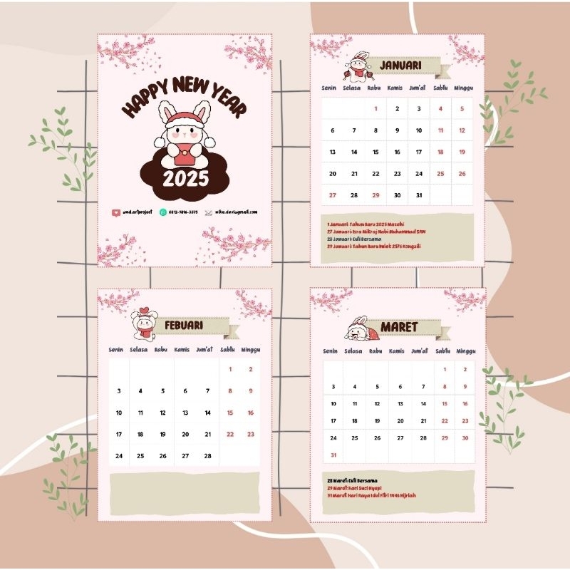 

Kalender 2025 | Kalender Duduk | Kalender Meja | Kalender Estetik | Kalender Cute | Kalender Souvenir