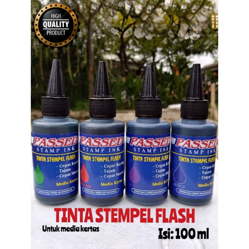 

TINTA STEMPEL FLASH untuk media kertas, isi 100 ml