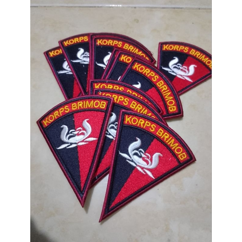 bordir korps brimob ( bordir biasa )