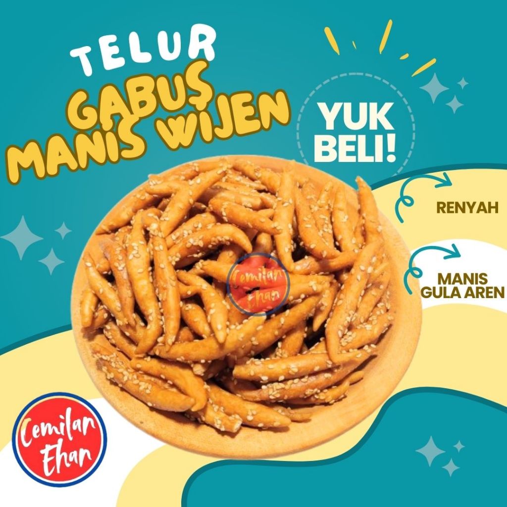 

Telur Gabus Sarikaya - 1kg Gabus Spesial Varian Rasa Manis Keju