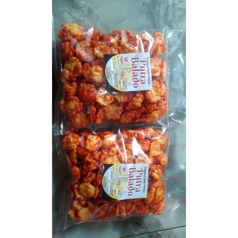 

emping melinjo/250gram/balado pedas manis/gurih 100% halal