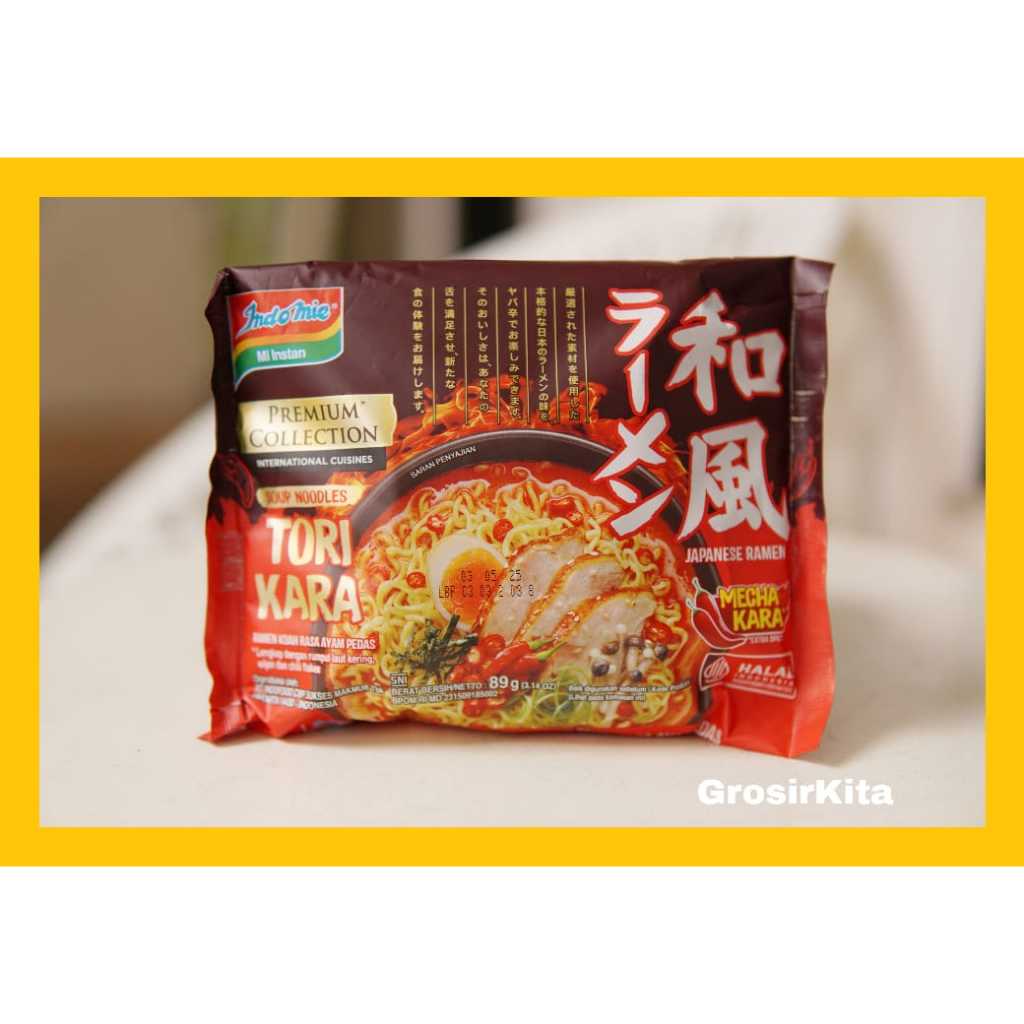 

INDOMIE MI INSTAN PREMIUM TORI KARA JAPANESE RAMEN AYAM PEDAS 89gr