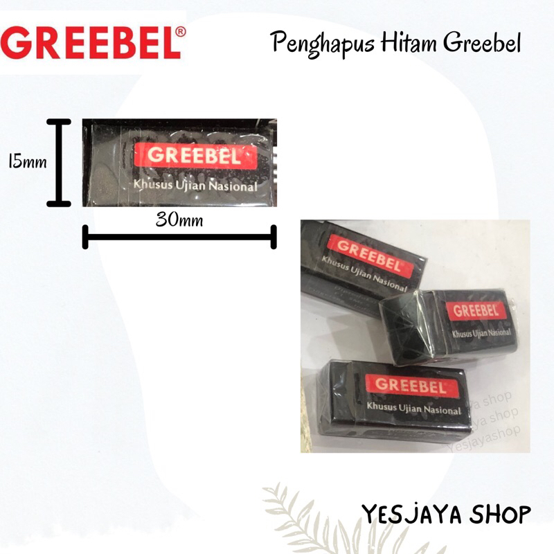 

{1 pc} Penghapus Hitam Greebel / Penghapus Ujian