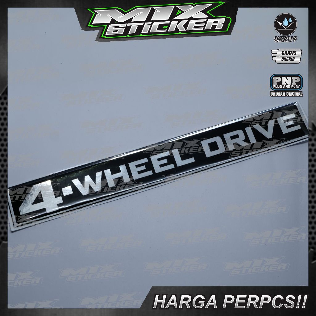 emblem timbul 4wd jimny katana / emblem 4x4 jimny katana