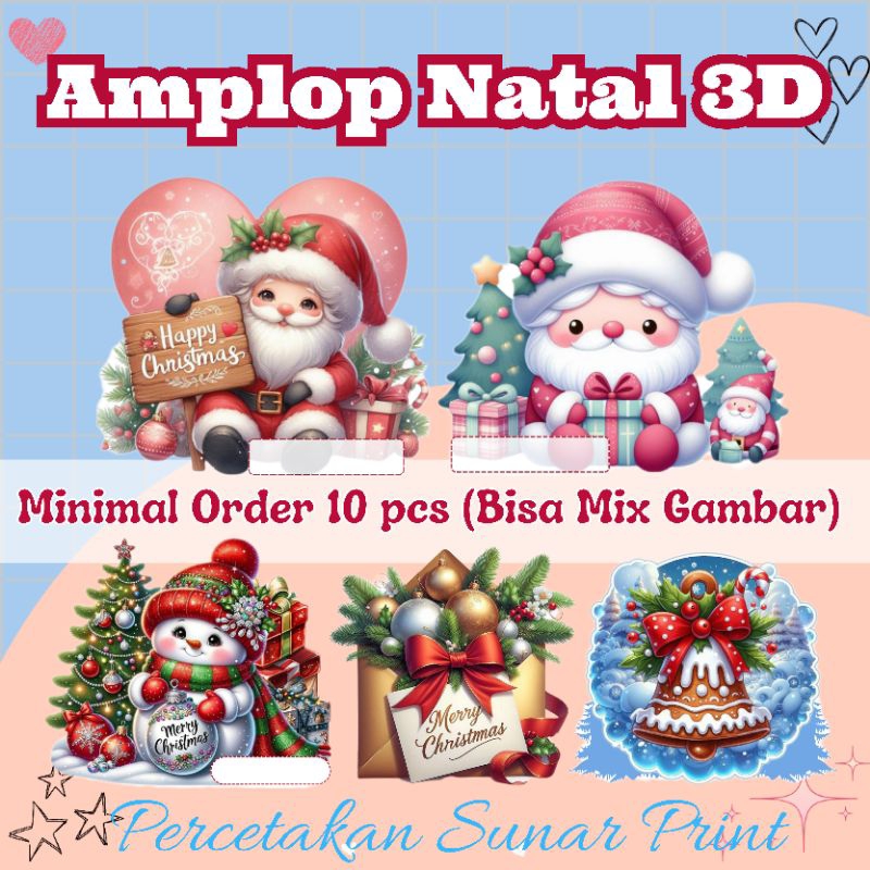 

AMPLOP NATAL 3D / Angpau Natal Jumbo Premium