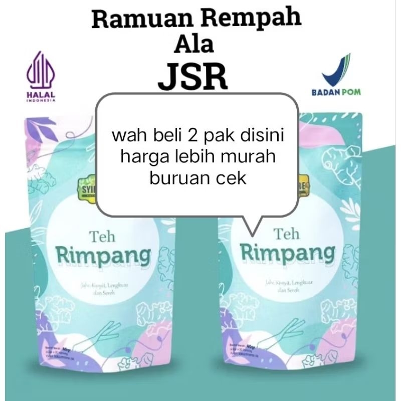 

TEH RIMPANG PAKET HEMAT 2 PAK HARGA LEBIH MURAH