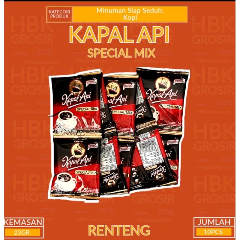 

Kopi kapal api spesial mix 23g 1R(10pcs )