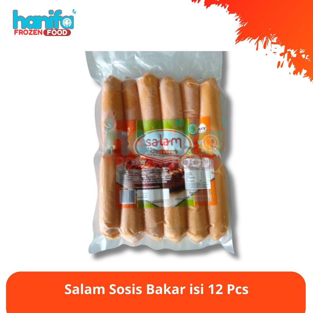 

SALAM Sosis Bakar isi 12 Pcs ( 500 g ) Sosis Ayam dan Sapi Kombinasi Sosis Murah