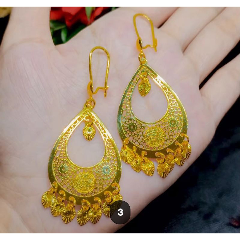 ANTING JURAI PERHIASAN KENDARI DUBAI TERBARU LAPIS EMAS 24K