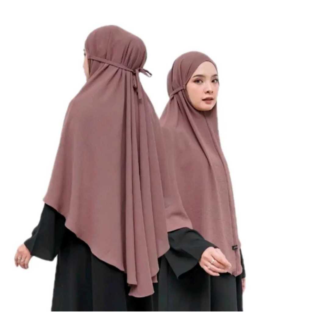 JILBAB BERGO WOLFIS Khimar Hijab Instan Jumbo Syari TALI non PET Wolfis Grade A
