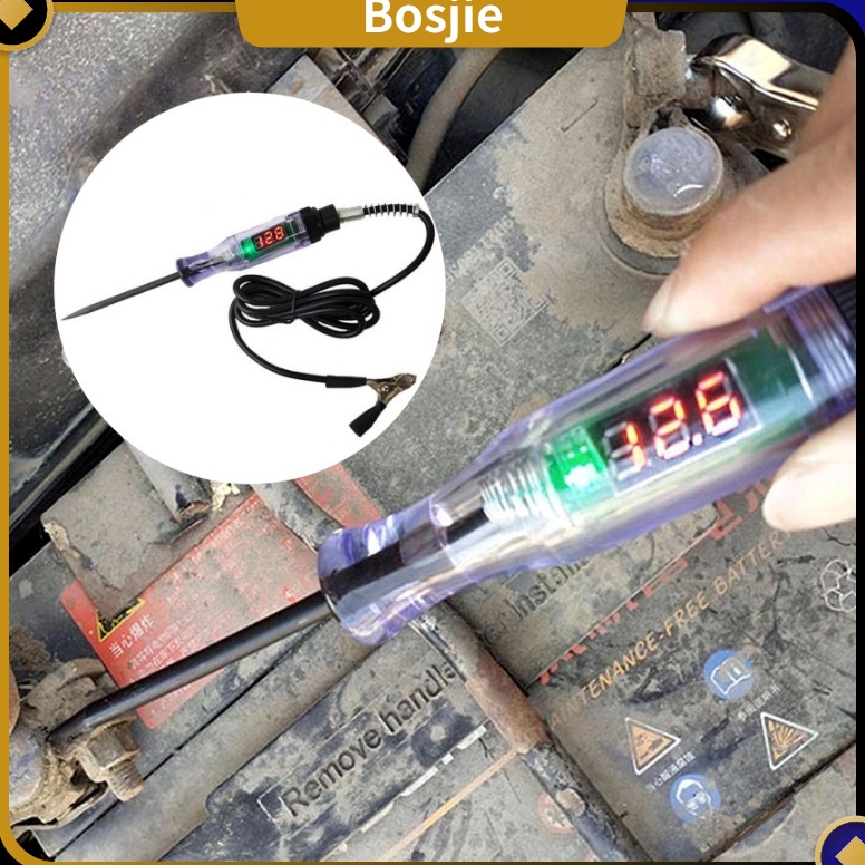 TERBAIK Automotive Circuit Tester Tespen Digital DC Tester Testpen Kelistrikan Listrik Mobil Motor 3