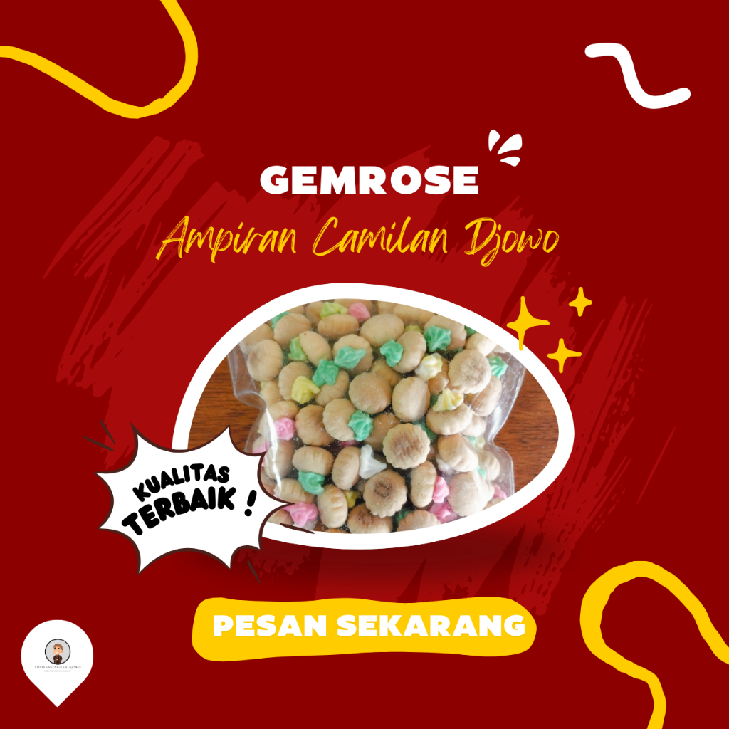 

Biskuit Gem Rose / Kue Kancing / Kue Jadul / Kue Monas / Kue Kembang 200gram - Ampiran Camilan Djowo