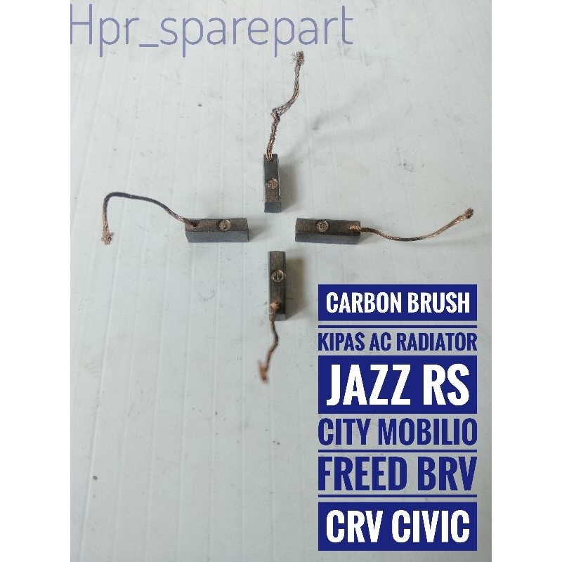 Arang Carbon Brush Montor Kipas Ac Radiator Jazz Rs City Mobilio Freed Brv Crv Civic Fd Pnp Fan Dens
