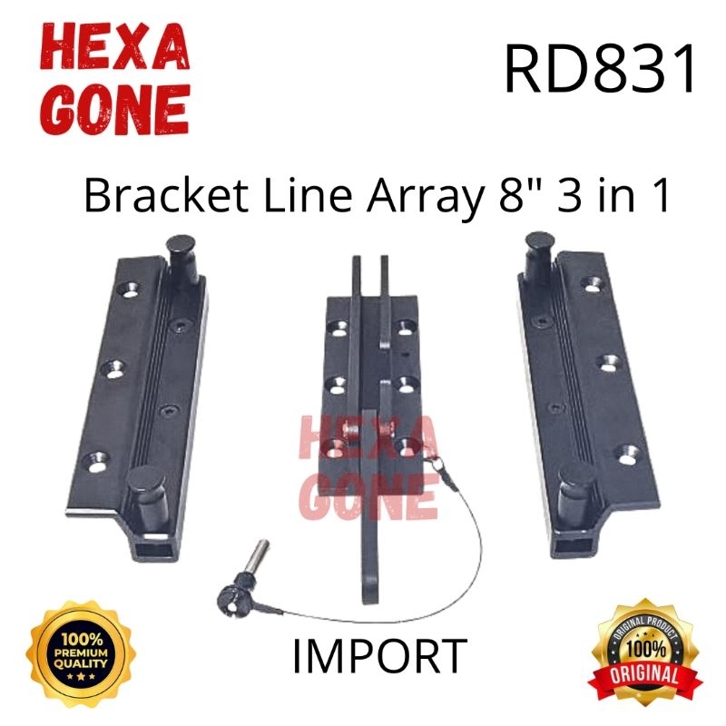 Bracket Line Array 8". 3 in 1. untuk 1 box in set