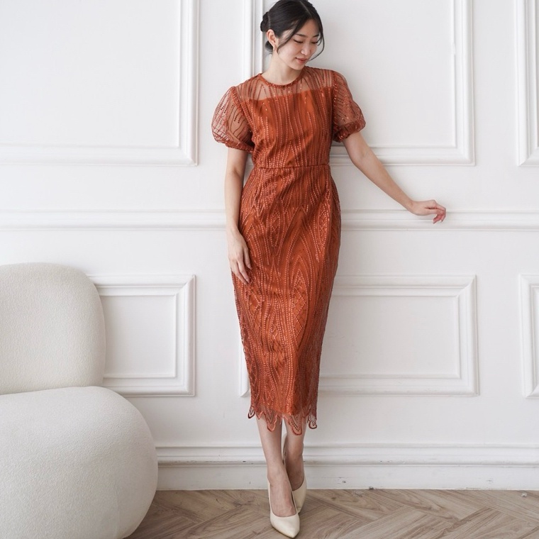 Terpercaya KC  Lara Dress  Dress wanita payet jalan santai pesta kecil cantik