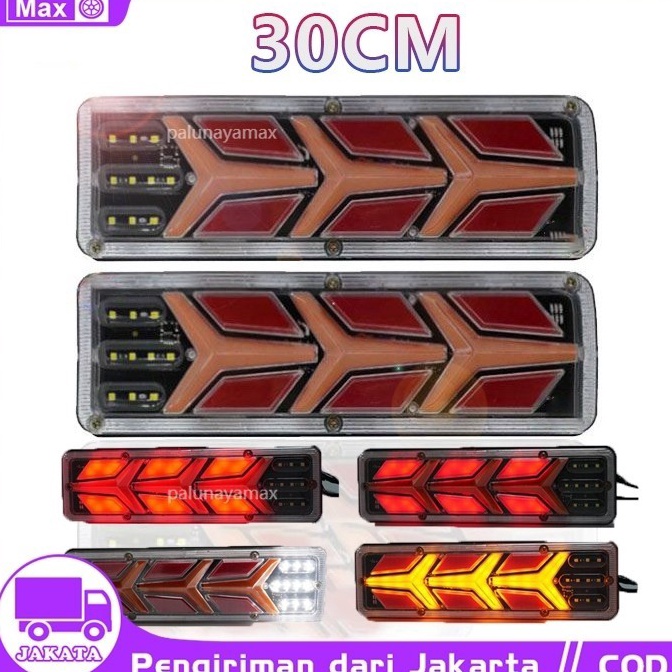 TERMURAH STOPLAMP LAMPU REM BELAKANG LED 12VOLT 3CM LAMPU MOBIL TRUK GRAND MAX PICK UP L 3 2pcs