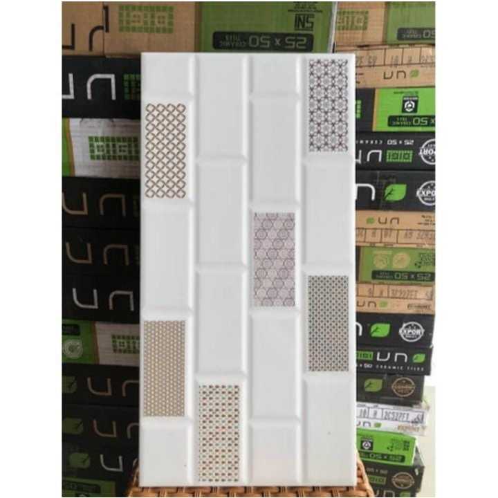 KERAMIK DINDING KAMAR MANDI MOTIF MINIMALIS | UNO FIRENZE BEIGE 25X50