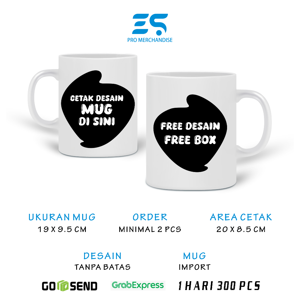 Es Pro Merchandise Mug Custom mug import murah Khusus Bandung sekitarnya