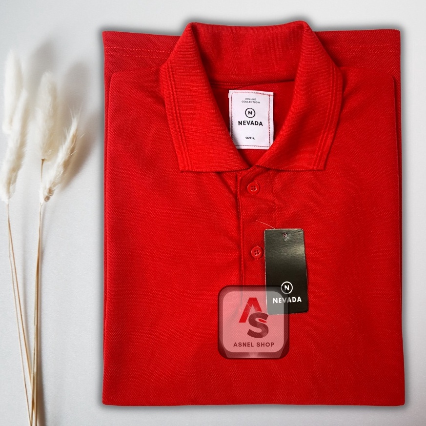 Harga Bersahabat Kaos Nevada Polos Berkerah Matching Pria Dewasa M L XL XXL Jumbo Big Size  Polo Shi