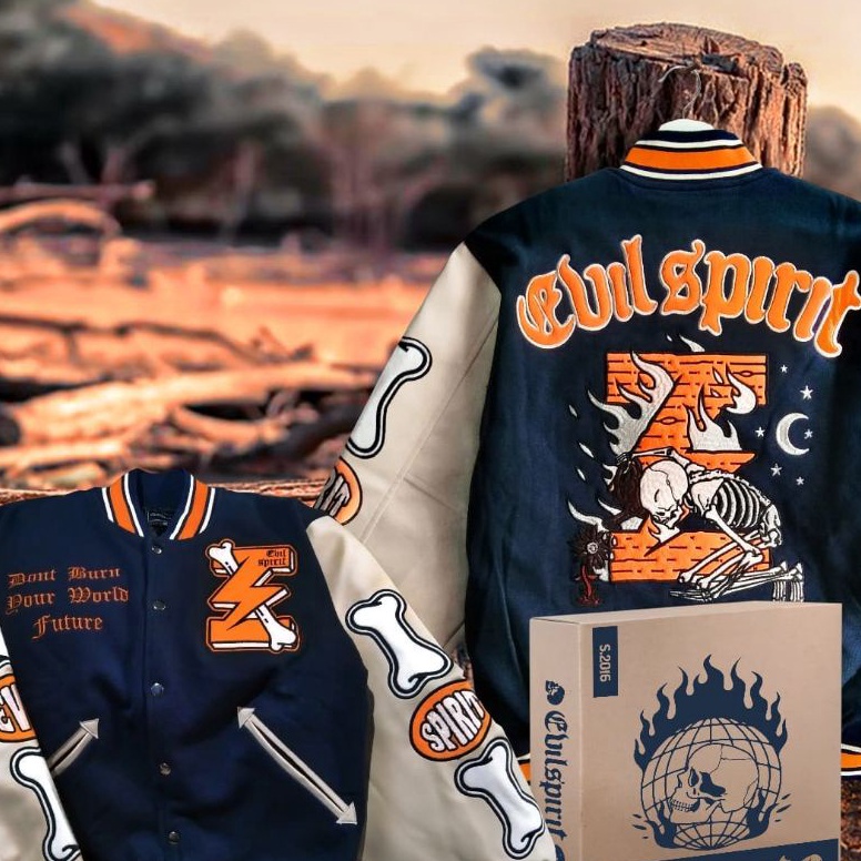 Chekout EVILSPIRIT VARSITY JACKET  VARSITY CLIMATE