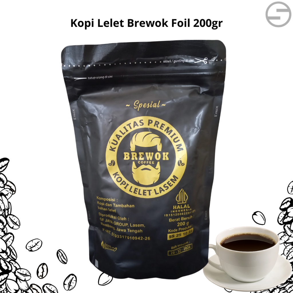 

KOPI LELET BREWOK FOIL 200gr / Kopi Lelet Lasem Rembang Robusta Coffee