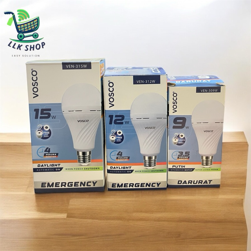 LAMPU LED EMERGENCY VOSCO | LAMPU EMERGENCY 9 Watt, 12 Watt, 15 Watt