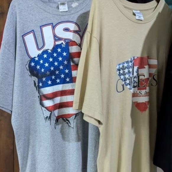 Vintage Bundle Guess & Fruit of The Loom Tee's kaos USA