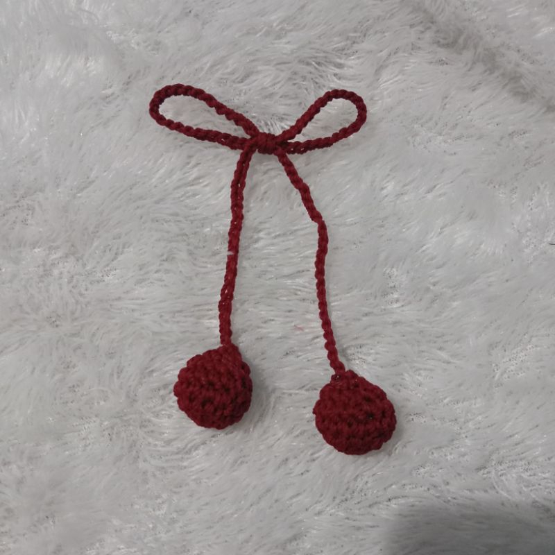 aplikasi cherry tali pita rajut cherry 3D