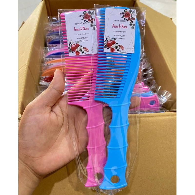 souvenir pernikahan sisir / sisir tebal murah / souvenir nikahan