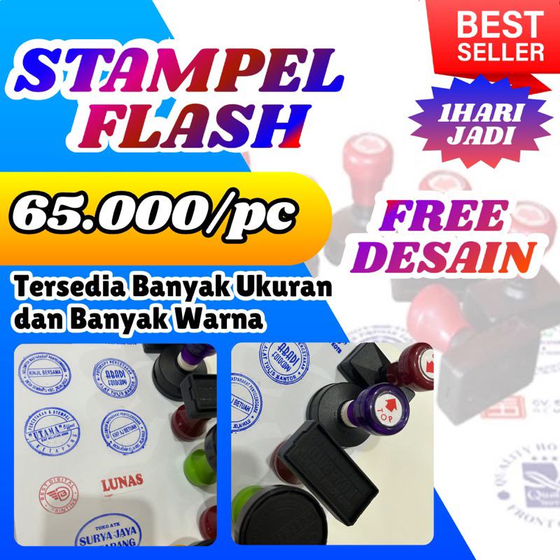 

Stampel cap otomatis Langsung Cap Full Colour