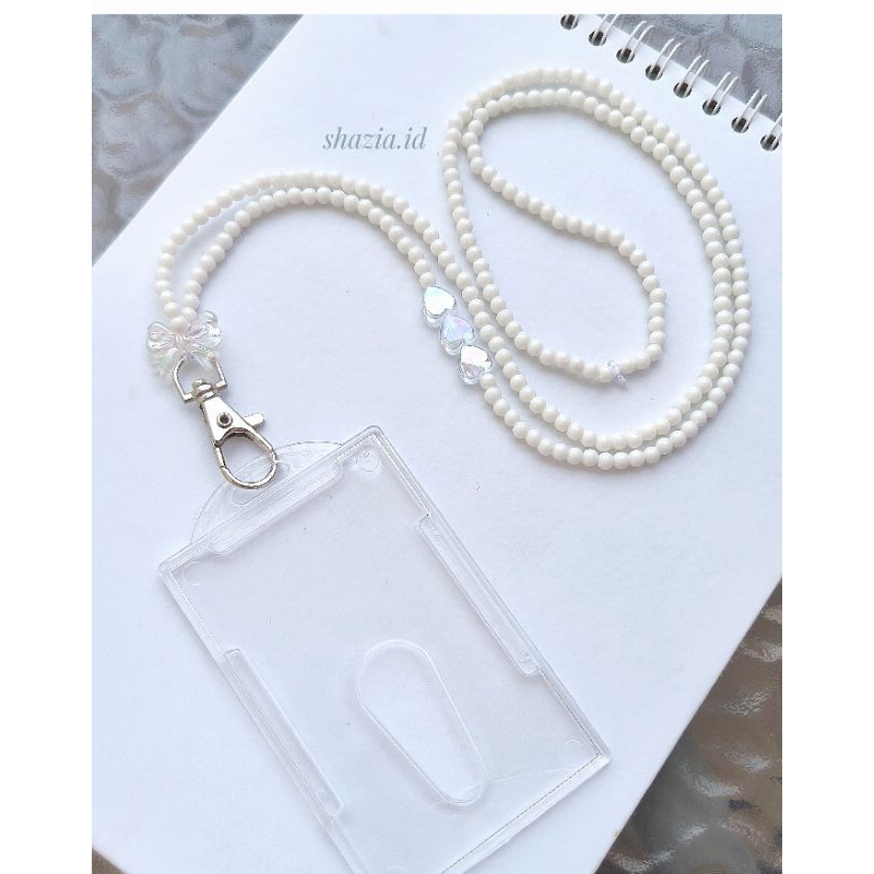 

SHAZIA.ID LANYARD ID CARD FREE CARD HOLDER/ BEADS LANYARD KALUNG NAME TAG BUMN TALI GANTUNGAN ID CARD EMONEY